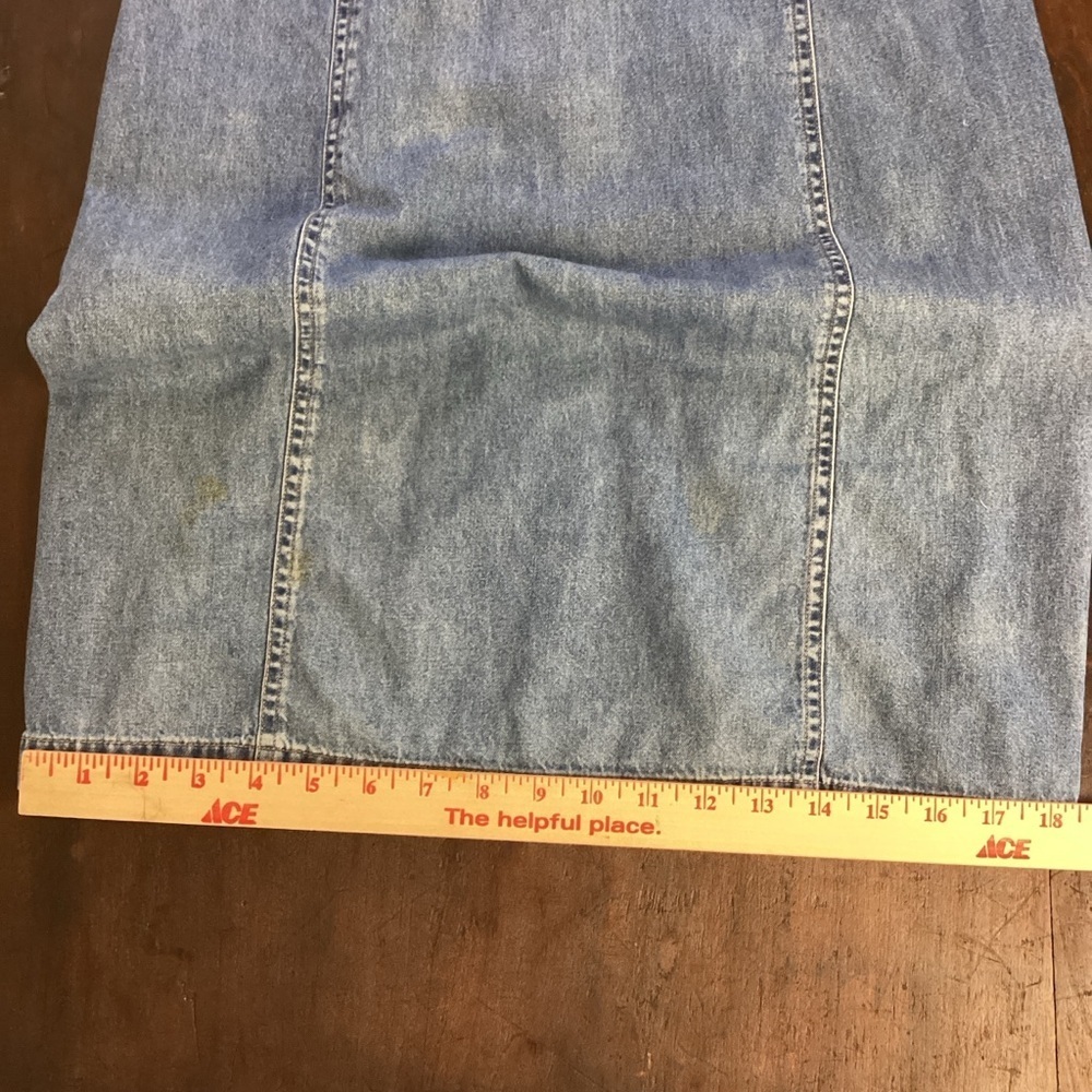 Robbie Bee Blue Denim Sleeveless Midi Dress with Embroidered Accents Sz 8 - Picture 12 of 13